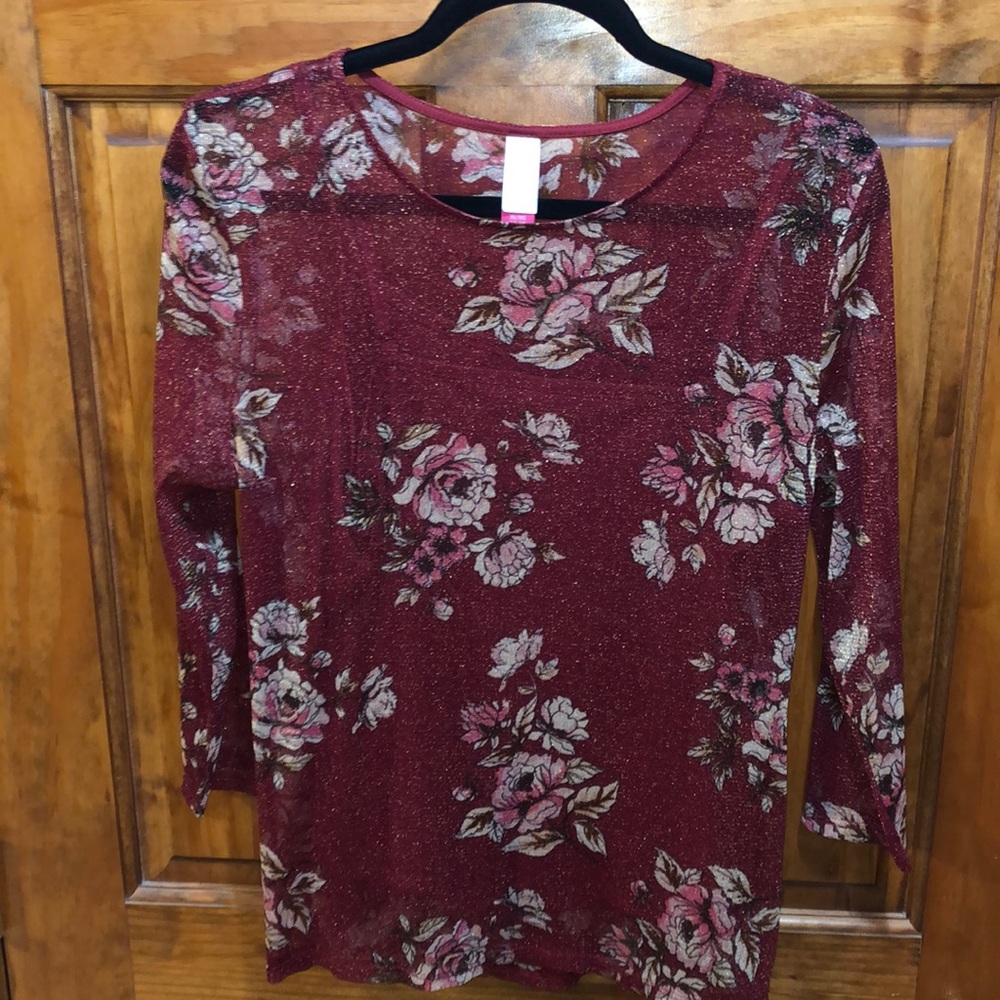 Sheer Glitter Blouse w/Matching Cami